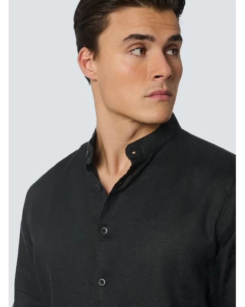 Ανδρικό Μαο Πουκάμισο Linen No Excess 23470214sn black white