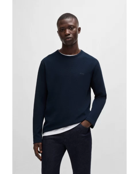 Ανδρική Μπλούζα Μακρυμάνικη Boss Tempesto 50520725 Waffle Ανδρική Μπλούζα Μακρυμάνικη Boss Tempesto 50520725 Waffle