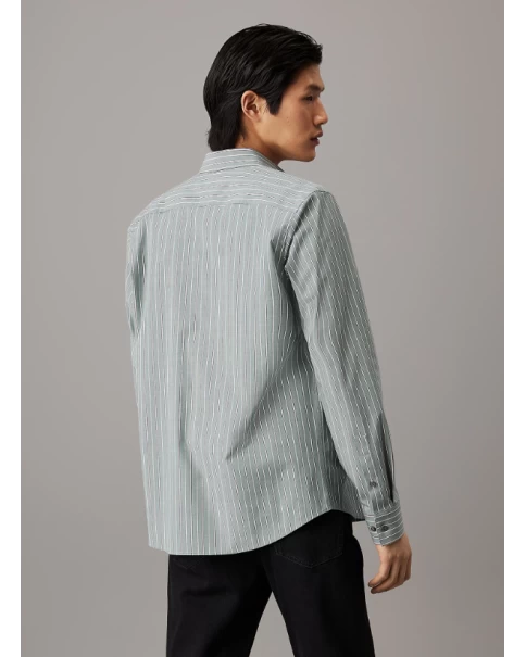 Ανδρικό Πουκάμισο Calvin Klein K10K113610 Poplin Stripe ΠΟΥΚΑΜΙΣΑ ΜΑΚΡΥ ΜΑΝΙΚΙ Ανδρικό Πουκάμισο Calvin Klein K10K113610 Poplin Stripe ΠΟΥΚΑΜΙΣΑ ΜΑΚΡΥ ΜΑΝΙΚΙ