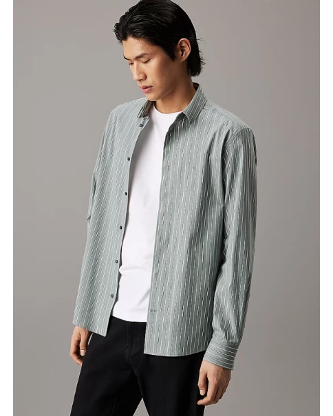 Ανδρικό Πουκάμισο Calvin Klein K10K113610 Poplin Stripe ΠΟΥΚΑΜΙΣΑ ΜΑΚΡΥ ΜΑΝΙΚΙ Ανδρικό Πουκάμισο Calvin Klein K10K113610 Poplin Stripe ΠΟΥΚΑΜΙΣΑ ΜΑΚΡΥ ΜΑΝΙΚΙ