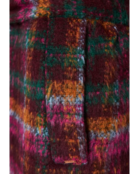 Γυναικείο wool blend καρό παλτό Funky Buddha FBL010-120-01 ΠΑΛΤΟ & ΣΑΚΑΚΙΑ Γυναικείο wool blend καρό παλτό Funky Buddha FBL010-120-01 ΠΑΛΤΟ & ΣΑΚΑΚΙΑ