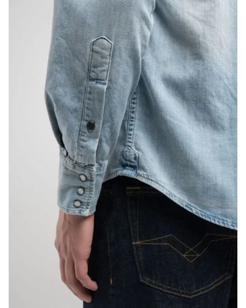 Ανδρικό Jean Πουκάμισο Replay M4981C 26C 82A LONG SLEEVE SHIRTS Ανδρικό Jean Πουκάμισο Replay M4981C 26C 82A LONG SLEEVE SHIRTS