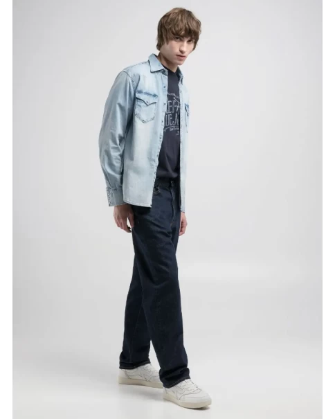 Ανδρικό Jean Πουκάμισο Replay M4981C 26C 82A LONG SLEEVE SHIRTS Ανδρικό Jean Πουκάμισο Replay M4981C 26C 82A LONG SLEEVE SHIRTS