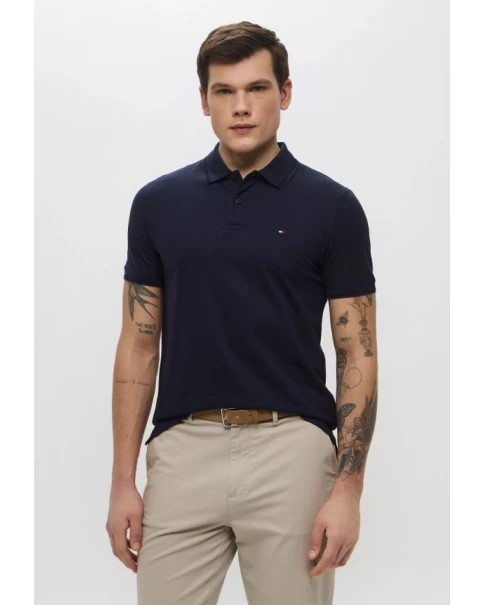 Ανδρική Μπλούζα Πόλο Tommy Hilfiger MW0MW37522 Preppy Σκούρο Μπλέ Ανδρική Μπλούζα Πόλο Tommy Hilfiger MW0MW37522 Preppy Σκούρο Μπλέ