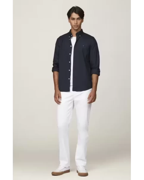 Ανδρικό Πουκάμισο Tommy Hilfiger MW0MW39988 Poplin LONG SLEEVE SHIRTS Ανδρικό Πουκάμισο Tommy Hilfiger MW0MW39988 Poplin LONG SLEEVE SHIRTS