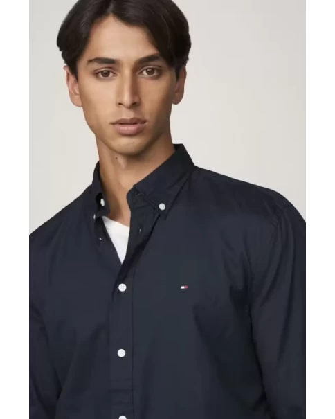 Ανδρικό Πουκάμισο Tommy Hilfiger MW0MW39988 Poplin Ανδρικό Πουκάμισο Tommy Hilfiger MW0MW39988 Poplin