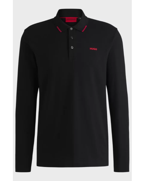 Ανδρική Μπλούζα Πόλο Μακρύ Μανίκι HUGO Derrikos 50532067 001 Ανδρική Μπλούζα Πόλο Μακρύ Μανίκι HUGO Derrikos 50532067 001