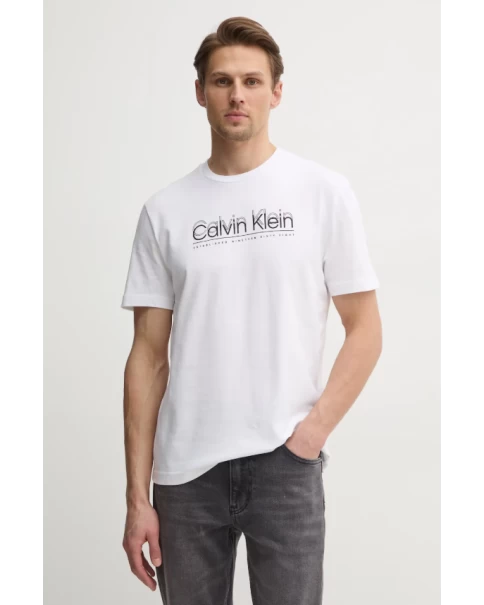 Ανδρική Μπλούζα Calvin Klein K10K114149 White