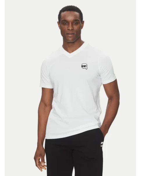 Ανδρική Μπλούζα Λευκή με V Karl Lagerfeld 755021 552224 10 T-SHIRTS Ανδρική Μπλούζα Λευκή με V Karl Lagerfeld 755021 552224 10 T-SHIRTS