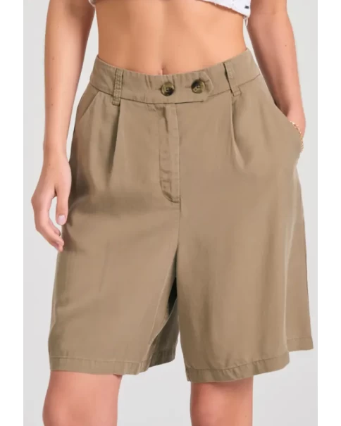 Γυναικεία Βερμούδα Funky Buddha FBL011-102-03 Oregano Γυναικεία Βερμούδα Funky Buddha FBL011-102-03 Oregano