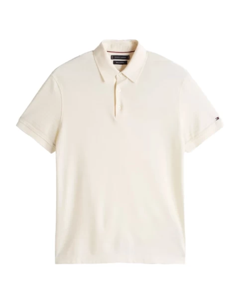 Ανδρική Μπλούζα Πόλο Mercerized Cotton Tommy Hilfiger MW0MW38743 Ivory