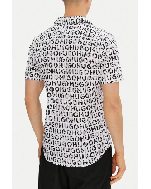 Ανδρικό Πουκάμισο Κοντό Μανίκι HUGO Ellino 50539328 SHORT SLEEVE SHIRTS Ανδρικό Πουκάμισο Κοντό Μανίκι HUGO Ellino 50539328 SHORT SLEEVE SHIRTS