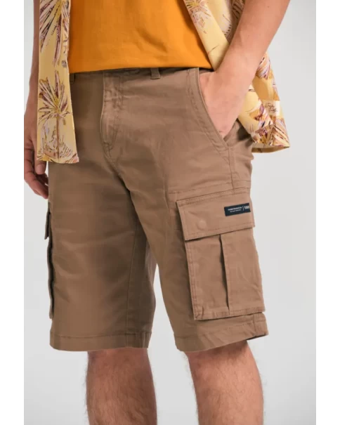 Ανδρική Βερμούδα Cargo Funky Buddha FBM011-002-03 Cigar Ανδρική Βερμούδα Cargo Funky Buddha FBM011-002-03 Cigar