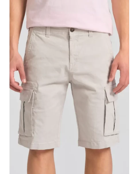 Ανδρική Βερμούδα Cargo Funky Buddha FBM011-002-03 Mist Grey BERMUDAS Ανδρική Βερμούδα Cargo Funky Buddha FBM011-002-03 Mist Grey BERMUDAS