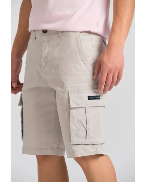 Ανδρική Βερμούδα Cargo Funky Buddha FBM011-002-03 Mist Grey Ανδρική Βερμούδα Cargo Funky Buddha FBM011-002-03 Mist Grey