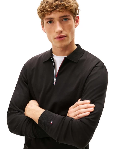 Ανδρική Μπλούζα Πόλο Μακρυμάνικη Tommy Hilfiger Interlock MW0MW40302 Black ΜΠΛΟΥΖΕΣ POLO Ανδρική Μπλούζα Πόλο Μακρυμάνικη Tommy Hilfiger Interlock MW0MW40302 Black ΜΠΛΟΥΖΕΣ POLO
