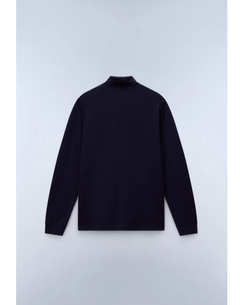Ανδρική Piqué Μπλούζα Πόλο Napapijri EALIS NP0A4I8Q1761 Blue L.S POLO T-SHIRTS Ανδρική Piqué Μπλούζα Πόλο Napapijri EALIS NP0A4I8Q1761 Blue L.S POLO T-SHIRTS