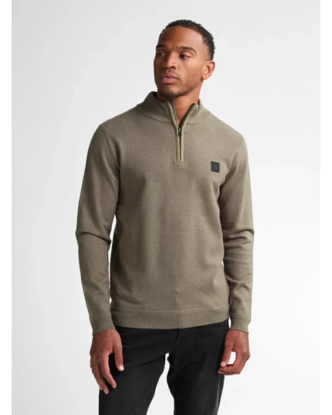 Ανδρικό Βαμβακερό Πλεκτό Petrol με Φερμουάρ M3050-KWC214 Ανδρικό Βαμβακερό Πλεκτό Petrol με Φερμουάρ M3050-KWC214