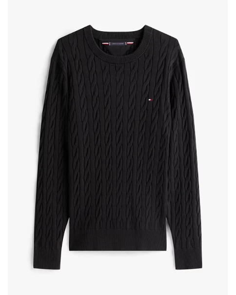 Ανδρικό Cotton Πλεκτό Tommy Hilfiger MW0MW33132 Black ΠΛΕΚΤΑ Ανδρικό Cotton Πλεκτό Tommy Hilfiger MW0MW33132 Black ΠΛΕΚΤΑ