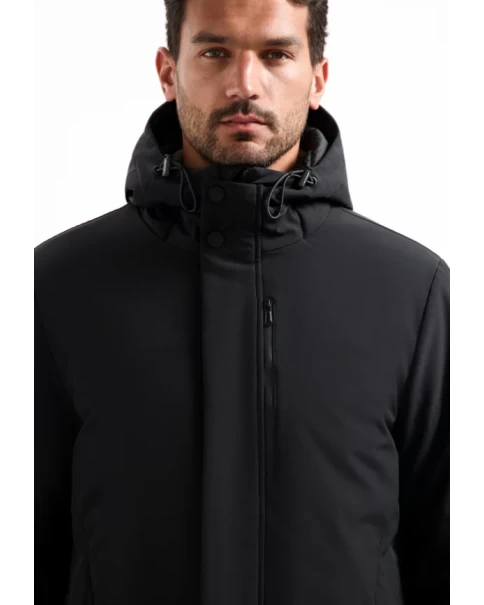 Ανδρικό Μαύρο Μπουφάν No Excess 29630818sn ΜΠΟΥΦΑΝ