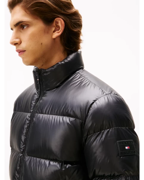 Ανδρικό Μαύρο Μπουφάν Tommy Hilfiger MW0MW40617 Shiny JACKETS Ανδρικό Μαύρο Μπουφάν Tommy Hilfiger MW0MW40617 Shiny JACKETS