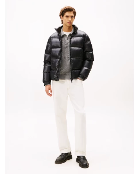 Ανδρικό Μαύρο Μπουφάν Tommy Hilfiger MW0MW40617 Shiny JACKETS Ανδρικό Μαύρο Μπουφάν Tommy Hilfiger MW0MW40617 Shiny JACKETS