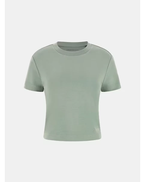 Γυναικείο Boxy t-shirt με λογότυπο Guess W5YI06KCYV2 ΜΠΛΟΥΖΕΣ - ΤΟΠ