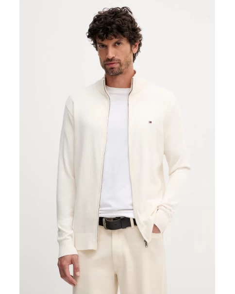 Ανδρική Ζακέτα Πλεκτή Tommy Hilfiger MW0MW36517 Ivory CARDIGANS Ανδρική Ζακέτα Πλεκτή Tommy Hilfiger MW0MW36517 Ivory CARDIGANS