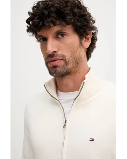 Ανδρική Ζακέτα Πλεκτή Tommy Hilfiger MW0MW36517 Ivory CARDIGANS Ανδρική Ζακέτα Πλεκτή Tommy Hilfiger MW0MW36517 Ivory CARDIGANS