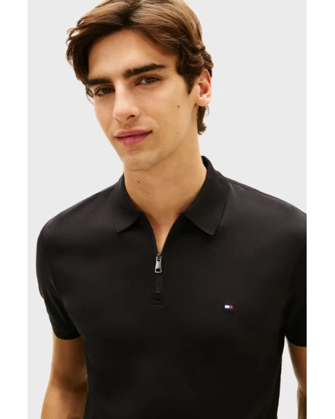 Ανδρική Μπλούζα Πόλο Interlock με φερμουάρ Tommy Hilfiger MW0MW42758 POLO T-SHIRTS Ανδρική Μπλούζα Πόλο Interlock με φερμουάρ Tommy Hilfiger MW0MW42758 POLO T-SHIRTS