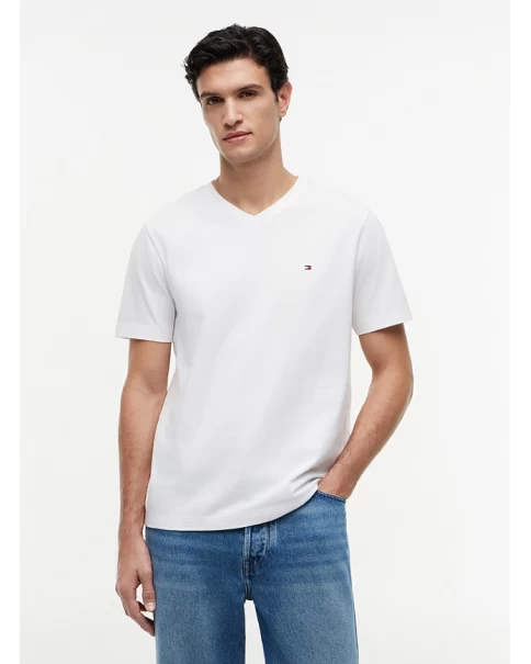 Ανδρική Μπλούζα με V Tommy Hilfiger MW0MW39249 T-SHIRTS