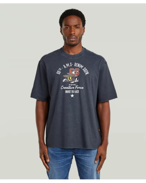 Άνδρικό T-shirt G-STAR Angry Bee D29297-E401 T-SHIRTS Άνδρικό T-shirt G-STAR Angry Bee D29297-E401 T-SHIRTS