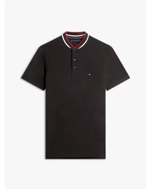 Ανδρική Μπλούζα Πικέ με μάο γιακά Tommy Hilfiger MW0MW34752 POLO T-SHIRTS Ανδρική Μπλούζα Πικέ με μάο γιακά Tommy Hilfiger MW0MW34752 POLO T-SHIRTS