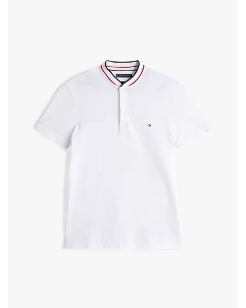 Ανδρική Μπλούζα Πικέ με μάο γιακά Tommy Hilfiger MW0MW34752 POLO T-SHIRTS Ανδρική Μπλούζα Πικέ με μάο γιακά Tommy Hilfiger MW0MW34752 POLO T-SHIRTS