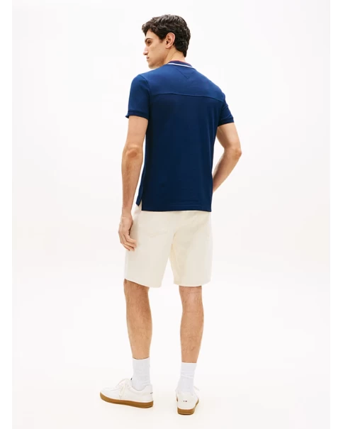 Ανδρική Μπλούζα Πικέ με μάο γιακά Tommy Hilfiger MW0MW34752 POLO T-SHIRTS Ανδρική Μπλούζα Πικέ με μάο γιακά Tommy Hilfiger MW0MW34752 POLO T-SHIRTS