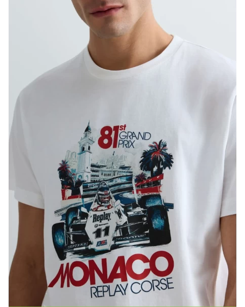 Ανδρικό T-shirt Replay M3429 FORMULA 1 GRAPHIC Ανδρικό T-shirt Replay M3429 FORMULA 1 GRAPHIC