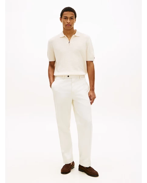 Ανδρική Μπλούζα Πλεκτή με γιακά Tommy Hilfiger MW0MW42798 Ivory POLO T-SHIRTS Ανδρική Μπλούζα Πλεκτή με γιακά Tommy Hilfiger MW0MW42798 Ivory POLO T-SHIRTS