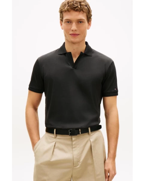 Ανδρική Μπλούζα Πόλο με V Tommy Hilfiger MW0MW42745 Black ΜΠΛΟΥΖΕΣ POLO Ανδρική Μπλούζα Πόλο με V Tommy Hilfiger MW0MW42745 Black ΜΠΛΟΥΖΕΣ POLO