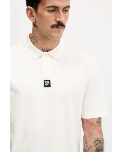 Ανδρική Μπλούζα Interlock-cotton με γιακά HUGO Deabono_D 50517638