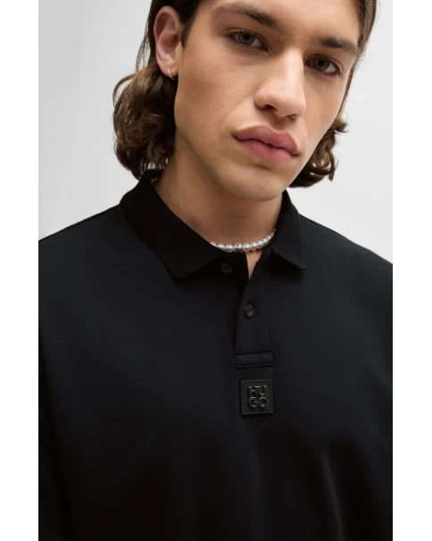 Ανδρική Μπλούζα Interlock-cotton με γιακά HUGO Deabono_D 50517638 POLO T-SHIRTS Ανδρική Μπλούζα Interlock-cotton με γιακά HUGO Deabono_D 50517638 POLO T-SHIRTS