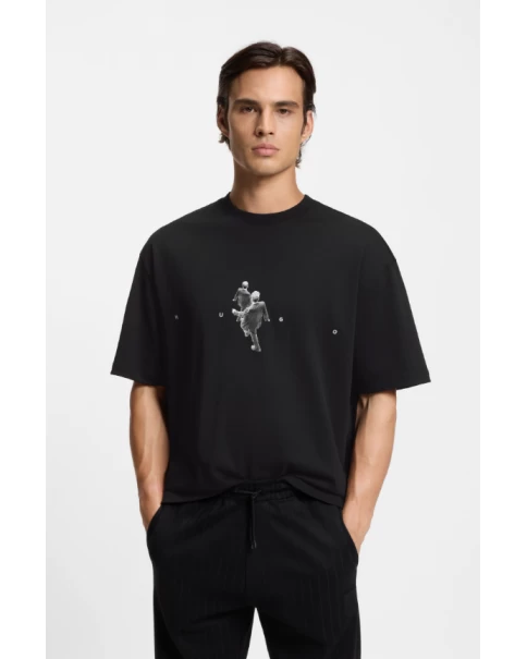 Ανδρικό T-shirt HUGO Dollo 50553337 001 T-SHIRTS Ανδρικό T-shirt HUGO Dollo 50553337 001 T-SHIRTS