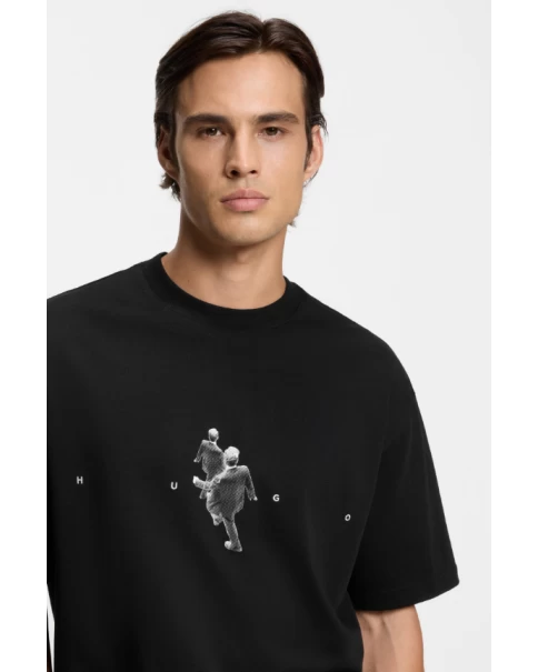 Ανδρικό T-shirt HUGO Dollo 50553337 001 T-SHIRTS Ανδρικό T-shirt HUGO Dollo 50553337 001 T-SHIRTS