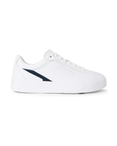 Ανδρικά Λευκά Δερμάτινα Sneakers Tommy Hilfiger FM0FM05822
