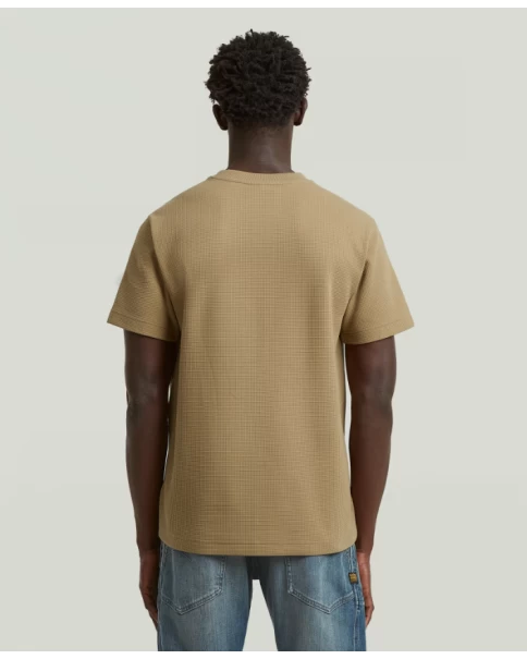 Άνδρικό Waffle Cotton T-shirt G-STAR D28609-E383-B444 T-SHIRTS