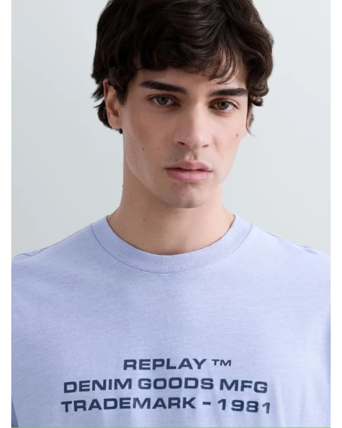 Ανδρικό Λινό T-shirt Replay M3415.24038.583