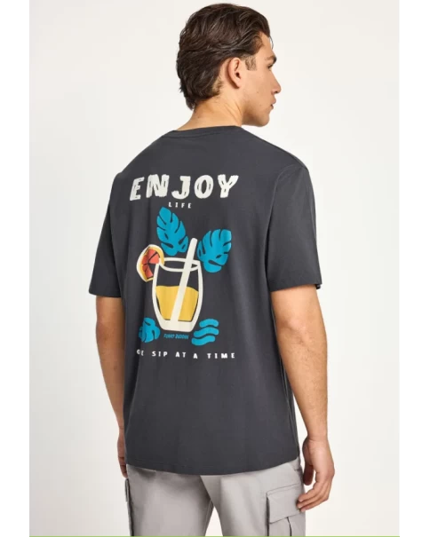 Ανδρικό T-shirt Funky Buddha FBM013-087-04 Ανδρικό T-shirt Funky Buddha FBM013-087-04