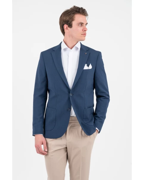 Ανδρικό Σακάκι Blue Vittorio 900-26-CESARE Ανδρικό Σακάκι Blue Vittorio 900-26-CESARE