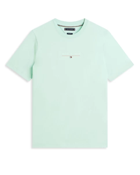 Ανδρικό T-Shirt Tommy Hilfiger MW0MW42363 Desert Sky/Mint/White T-SHIRTS Ανδρικό T-Shirt Tommy Hilfiger MW0MW42363 Desert Sky/Mint/White T-SHIRTS