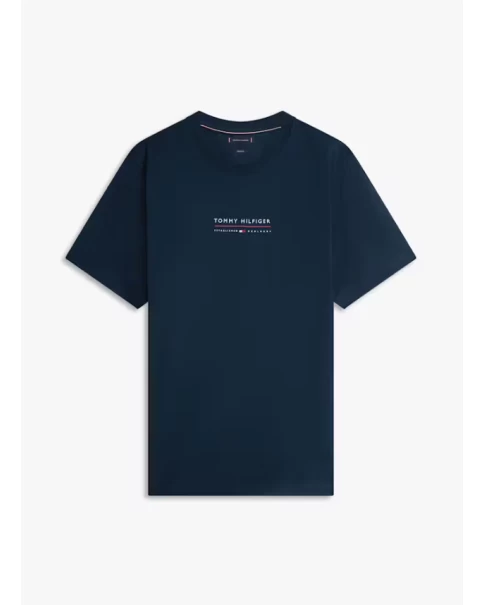 Ανδρικό T-Shirt Tommy Hilfiger MW0MW42363 Desert Sky/Mint/White T-SHIRTS Ανδρικό T-Shirt Tommy Hilfiger MW0MW42363 Desert Sky/Mint/White T-SHIRTS