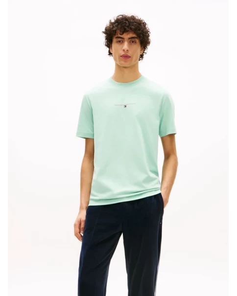 Ανδρικό T-Shirt Tommy Hilfiger MW0MW42363 Desert Sky/Mint/White T-SHIRTS Ανδρικό T-Shirt Tommy Hilfiger MW0MW42363 Desert Sky/Mint/White T-SHIRTS